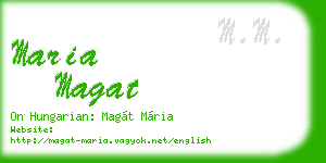 maria magat business card